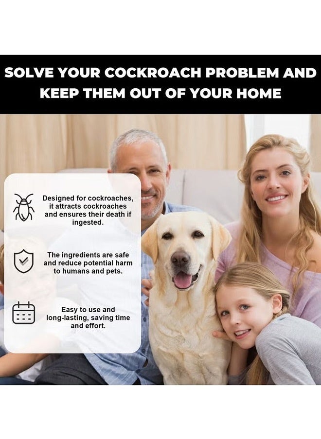 8 قطع من محطات طعم الصراصير الكبيرة، مبيد صراصير سريع المفعول يقضي على العش، حل لمكافحة الآفات عديم الرائحة ومقاوم للأطفال للاستخدام المنزلي في المطبخ والحمام والاستخدام التجاري - Image 5